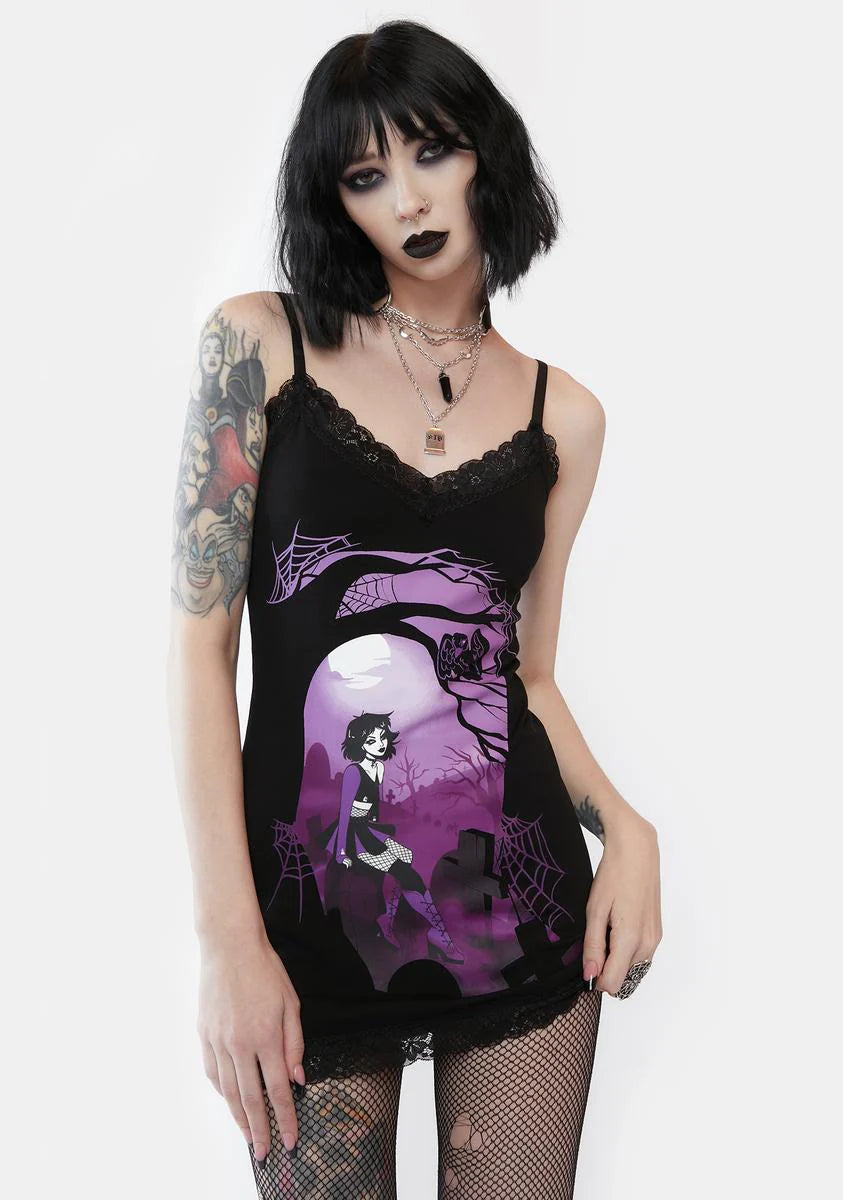 Crypt Cutie Graphic Cami Dress