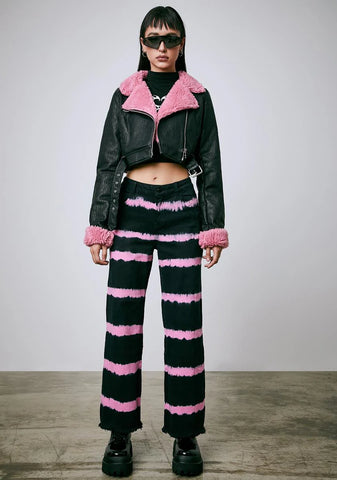 Sweetly Mistaken Crop Moto Jacket