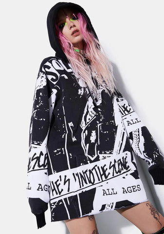 Tonight We Mosh Oversized Hoodie