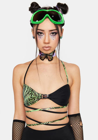 Safari Slime Buckle Bra Top