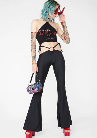 Black Christina Flares