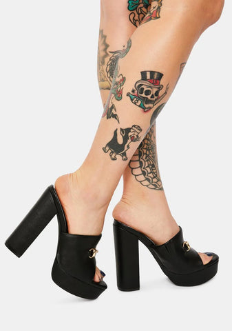 Sassy Stride Mule Heels