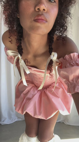 Blushing Petals Mini Dress