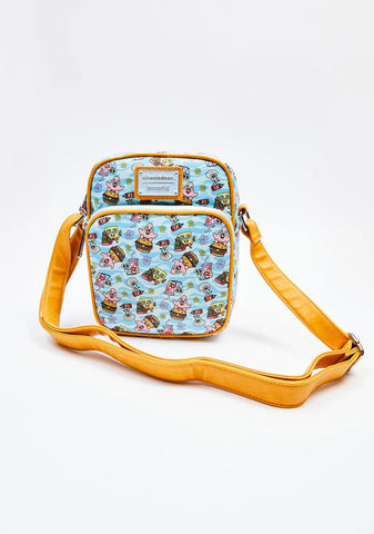 Spongebob Krusty Krab Gang Passport Bag
