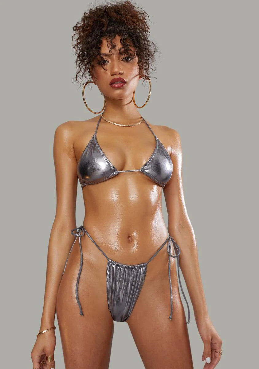 Chrome 2 Ur Dome Metallic Bikini Set