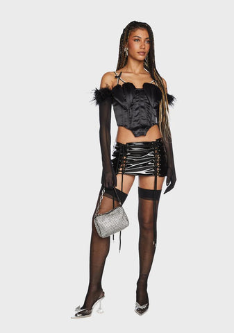 Queen Of Hearts Rhinestone Corset Top