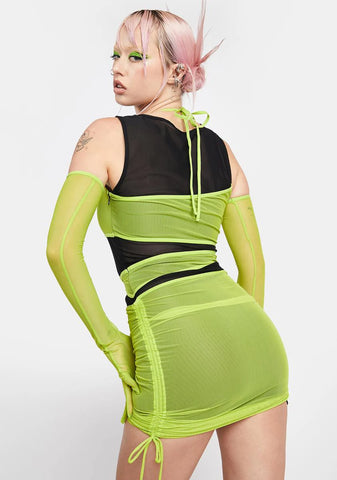 Sides 2 The Story Mesh Mini Dress