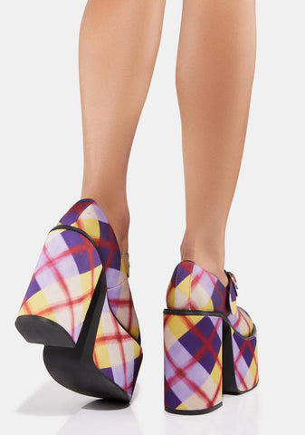 All Hail Me Plaid Mary Janes
