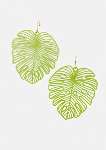 Tropic Like It's Hot Leaf Earrings
