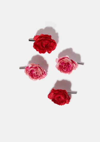 Bed Of Roses Hair Clips