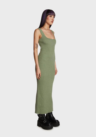 Ready To Mingle Midi Dress - Green