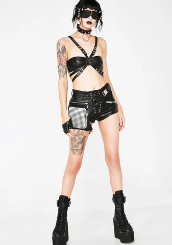 Cruel Ambition Vegan Leather Bra
