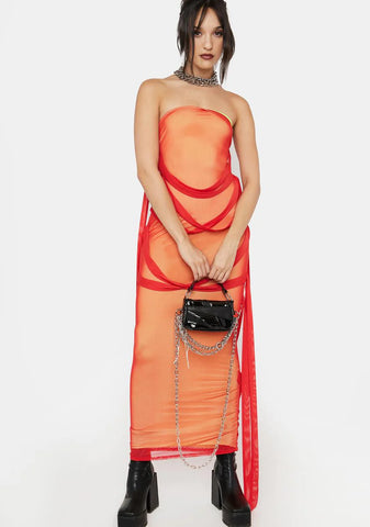 Work Of Art Strappy Maxi Dress