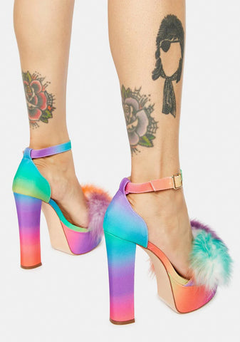 Tie Dye Mingle Platform Heels