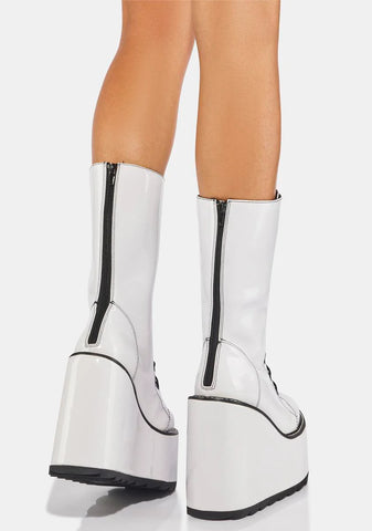 White Dune Platform Boots
