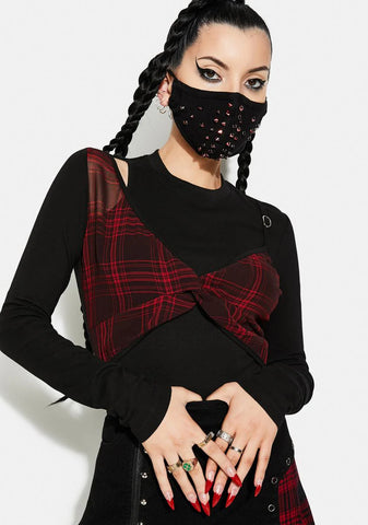 Plaid Two Piece Long Sleeve Shirt