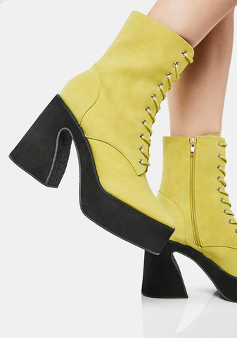 Sage Unfazed Babe Platform Boots