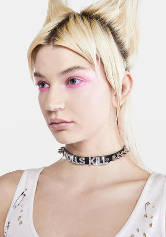 Dolls Kill Spiked Choker
