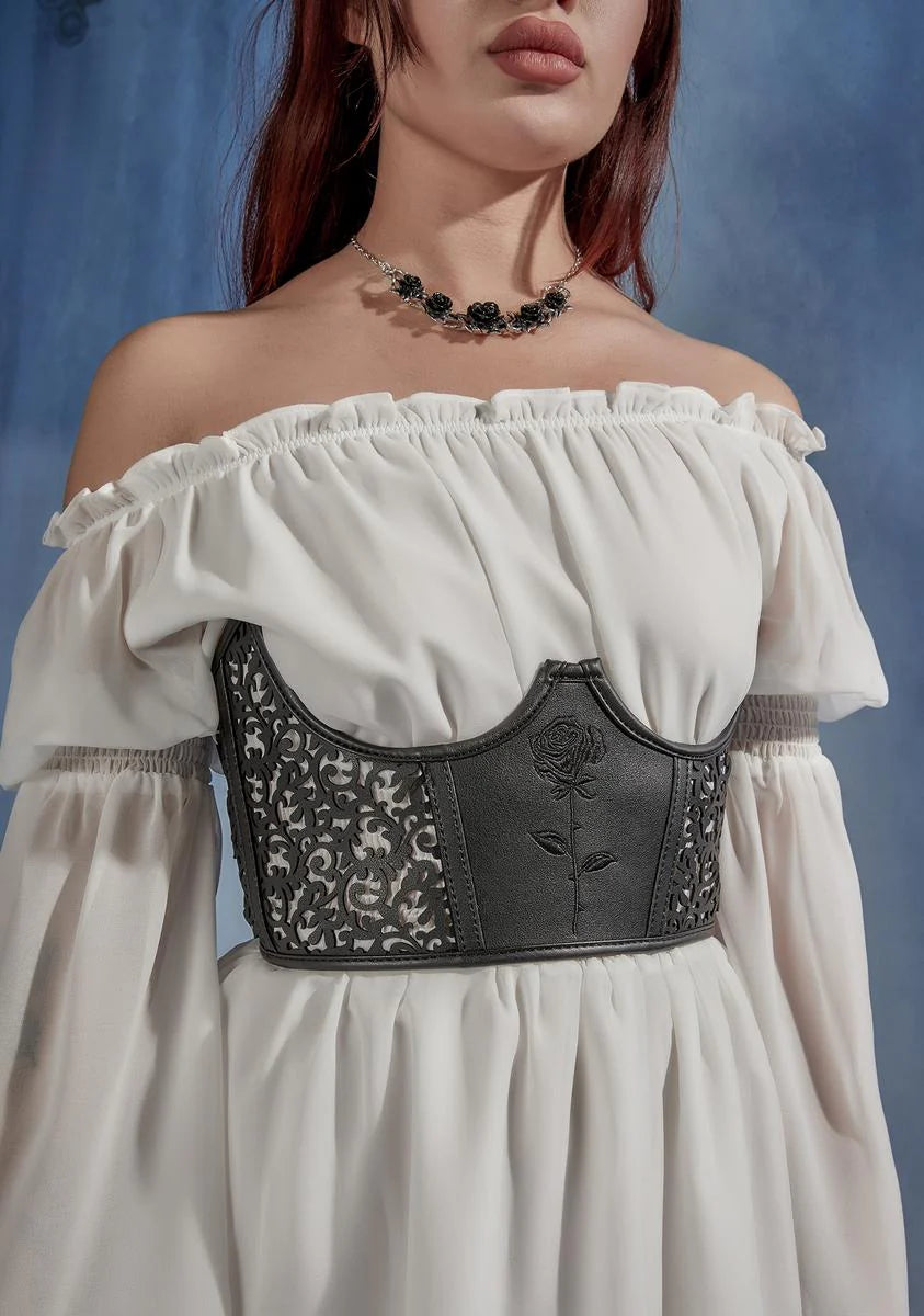 Remorseful Rose Underbust Waist Cincher