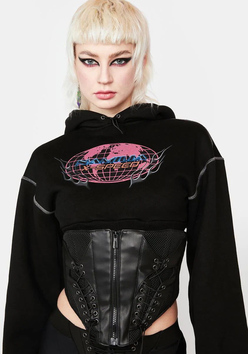 X-Speed Detachable Corset Hoodie