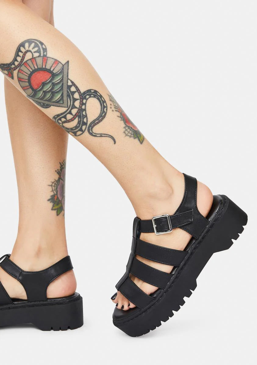 Slick Right Place Right Time Gladiator Sandals