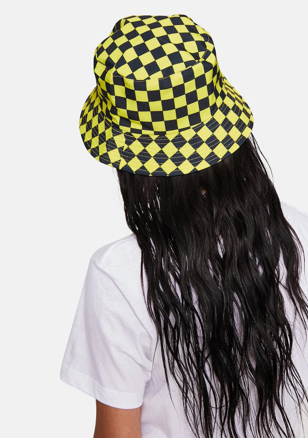 Shock Back Off Checkered Bucket Hat
