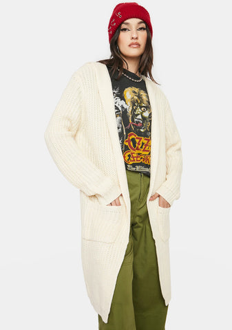 Morning Blush Long Knit Cardigan