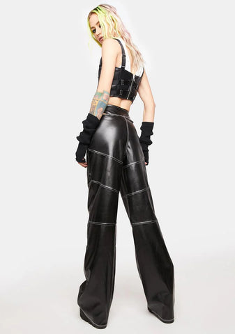 Wicked Late Party Vegan Leather Pants
