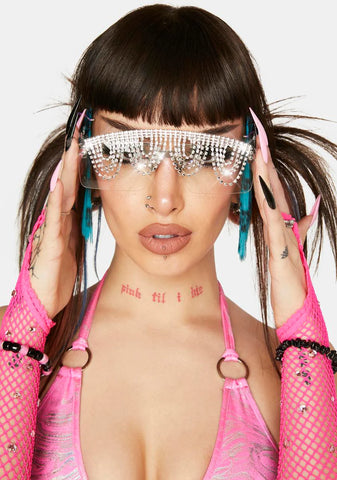 Icy Lustrous Visions Rhinestone Sunglasses