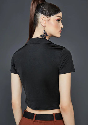 Can't Trust Myself Crop Shirt