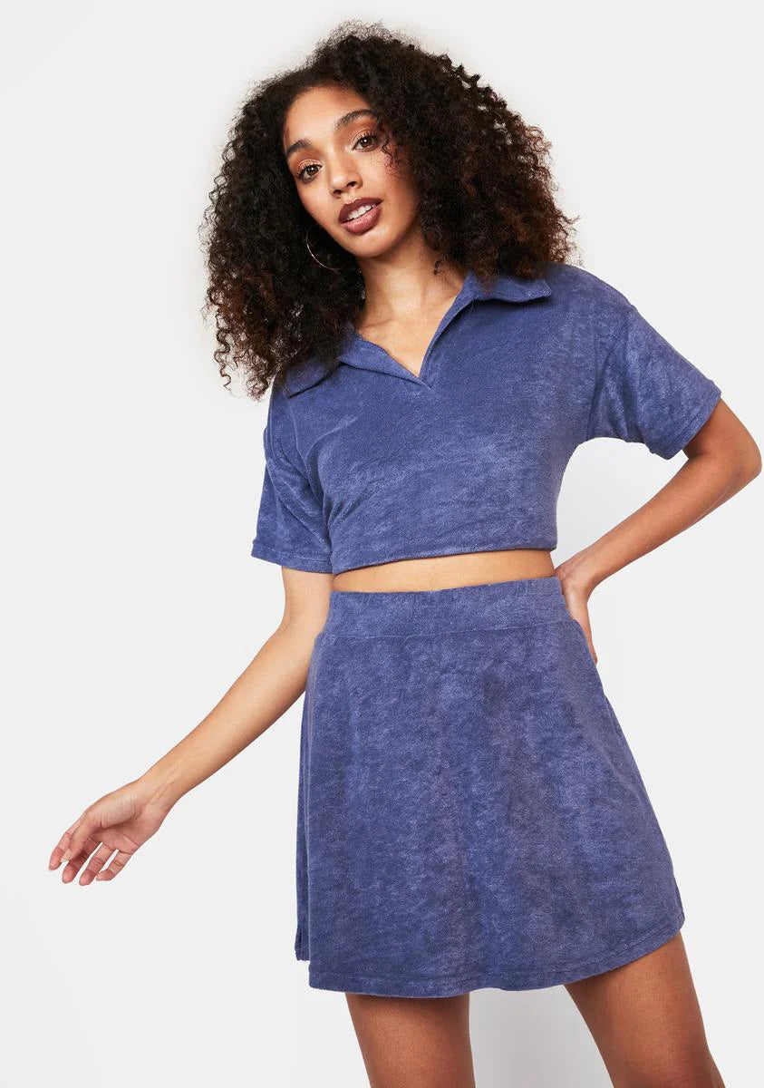 All The Feels Terry Skirt Set