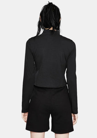 Rhinestone Juicy Logo Long Sleeve Top