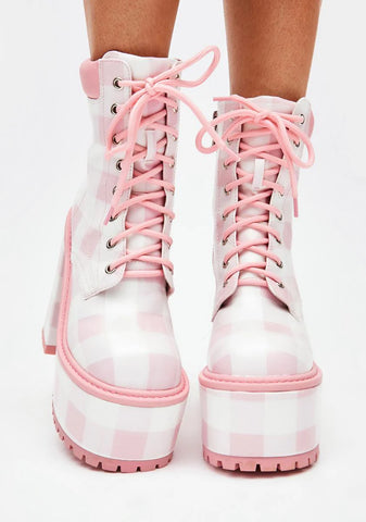 Smore Sweetness Gingham Boots