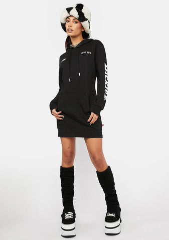 Long Sleeve French Terry Hoodie Dress