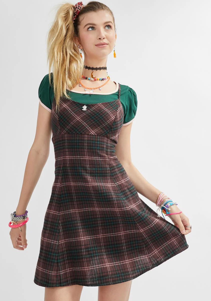 Miss Nonconformist Plaid Mini Dress