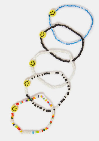Happier Than Ever Beaded Bracelet Set