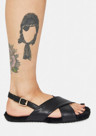 It's All Good Fuzzy Sandals