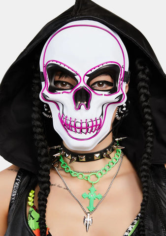 Dearly Departed Light-Up Skull Mask