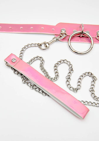 Sweet Grip On Reality Metallic Leash Choker