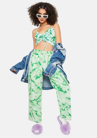 Green Get It Poppin Cargo Pants