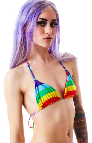 70's Rainbow Reversible String Top