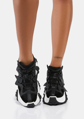 Noir Carambola Platform Sneakers