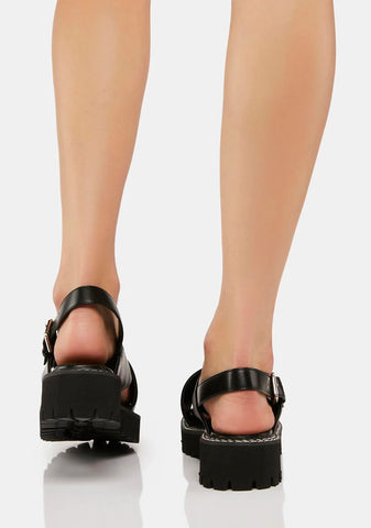 Black Jeremiah Gladiator Sandals