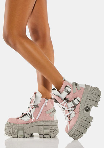 Pink Wall V4 Lace-Up Boots
