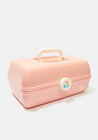 On The Go Girl Peach Marble Caboodle