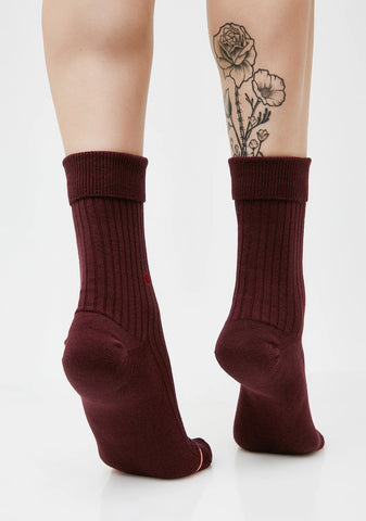 Wine Fenty Prep Socks