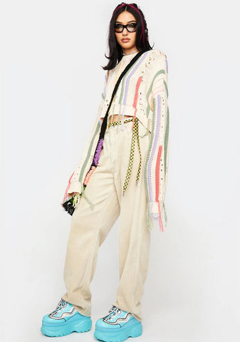 Sand Cord Slouch Jeans