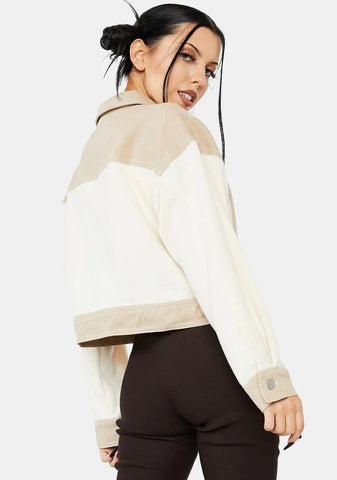 Off The Clock Two-Tone Denim Jacket