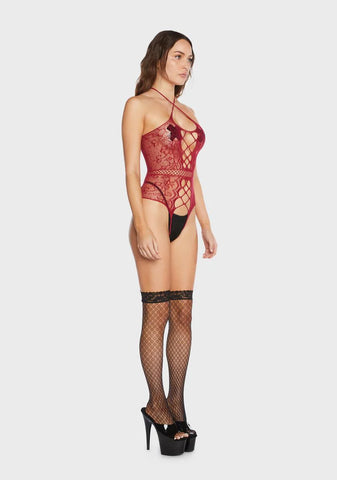 Burlesque Fantasy Fishnet Bodysuit