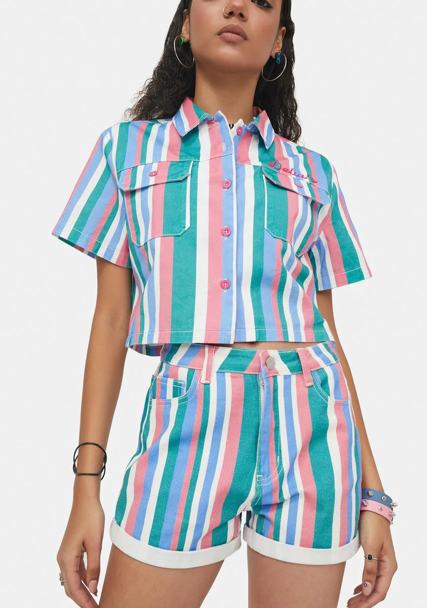 Out Of Bounds Striped Shorts